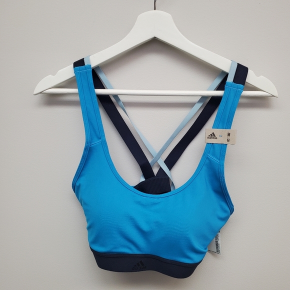 Adidas Strappy Back Sports Bra, Medium - Picture 2 of 7